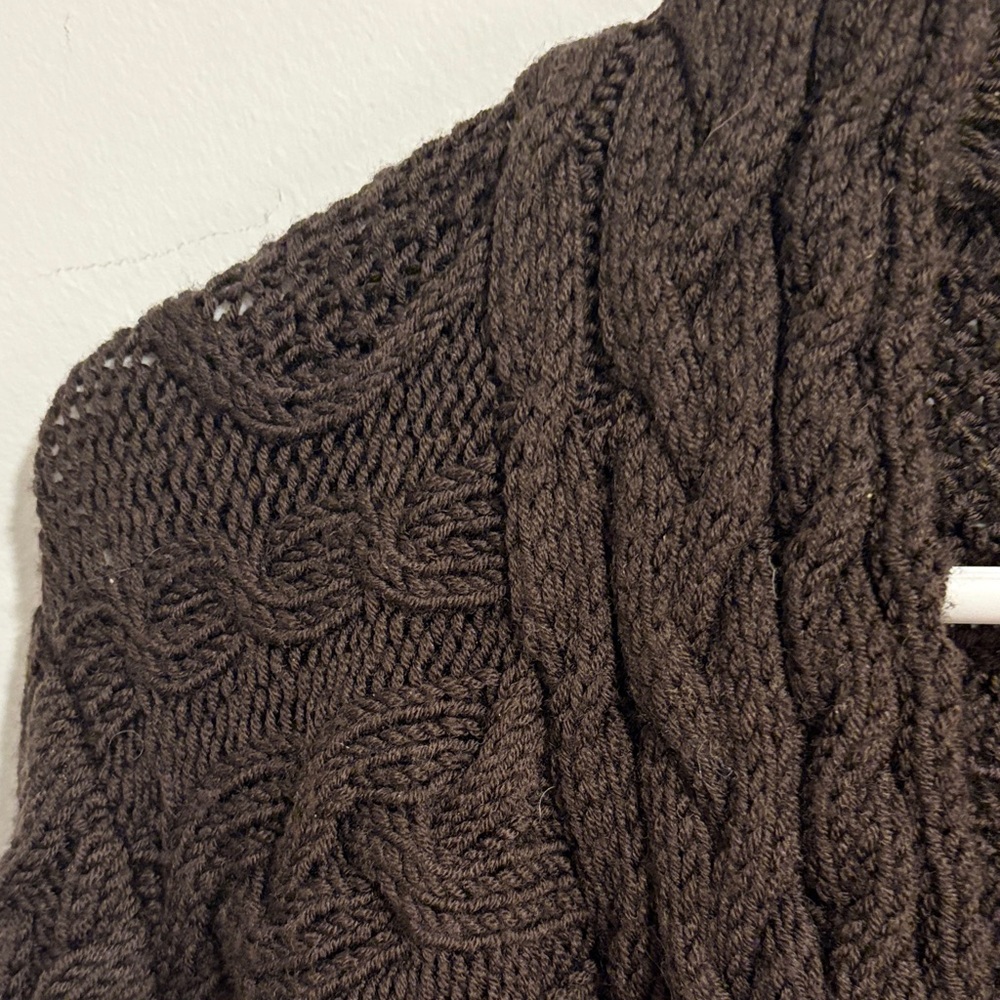 Lafayette 148 New York Dark Brown Wool Cardigan - Picture 5 of 7